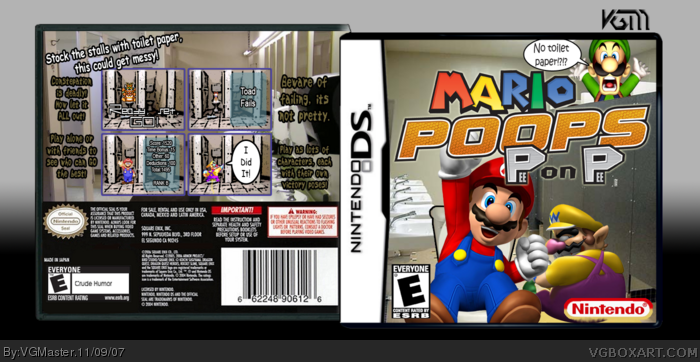 Mario Poops; Pee on Pee box art cover