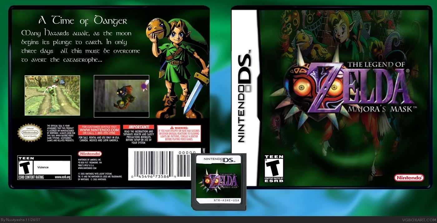The Legend of Zelda: Majora's Mask DS box cover