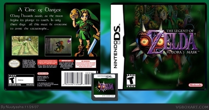 The Legend of Zelda: Majora's Mask DS box art cover