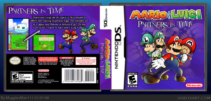 Mario & Luigi: Partners In Time box art cover