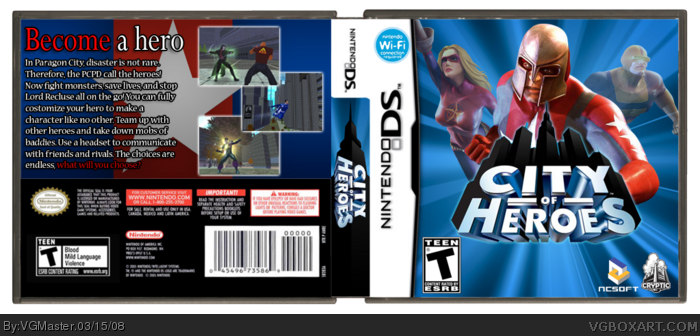 City of Heroes box art cover