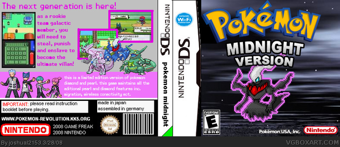 Pokemon Midnight Version box art cover