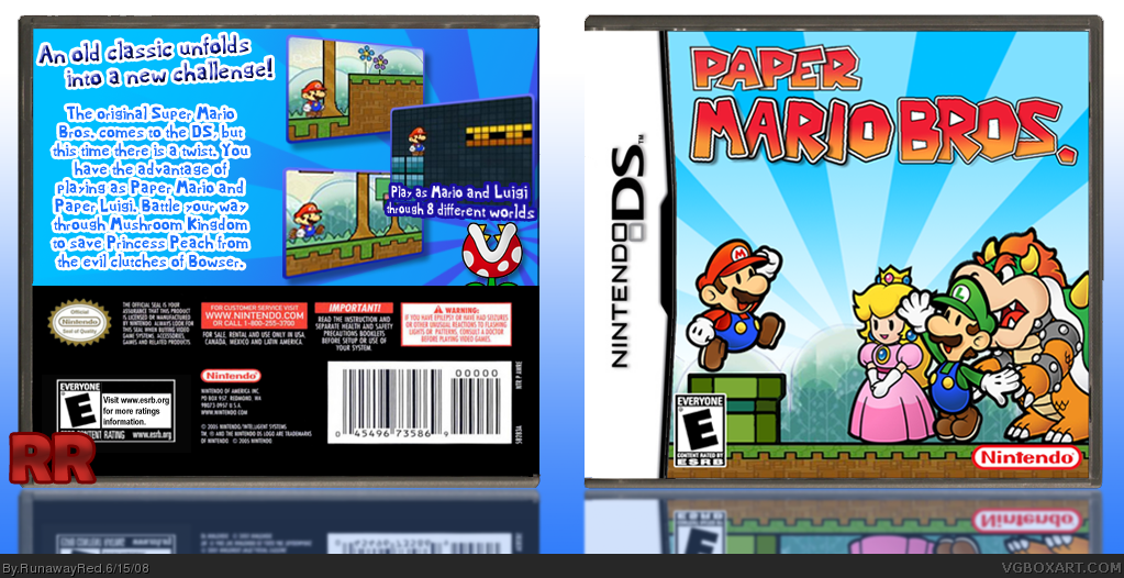 Paper Mario Bros. box cover