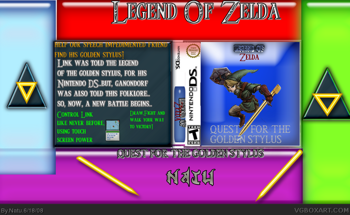 Legend of Zelda: Quest for the Golden Stylus box art cover
