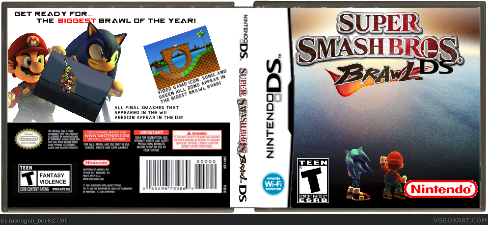 Super Smash Bros. Brawl DS box cover