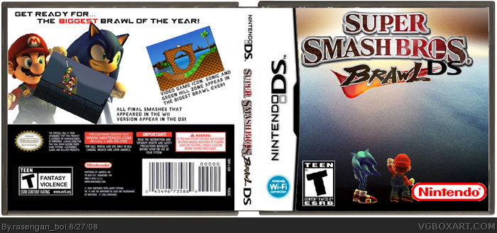 Super Smash Bros. Brawl DS box art cover