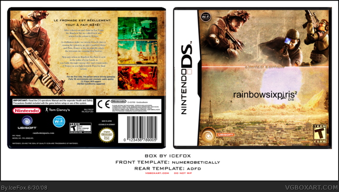 Rainbow Six Paris 2 box art cover