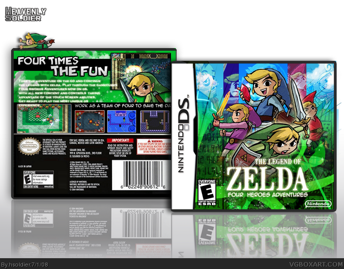The Legend Of Zelda: Four Heroes Adventure's box art cover