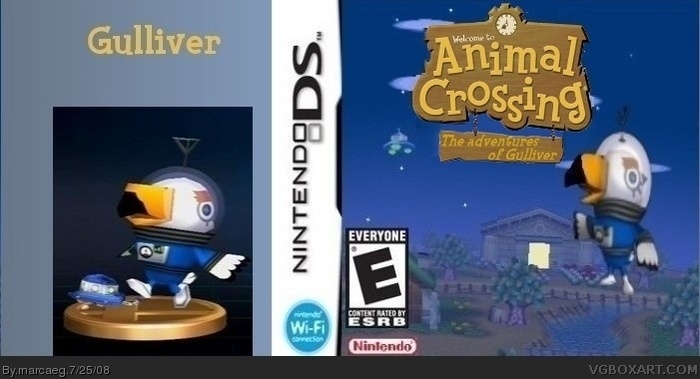 animal crossing: The adventures of Gulliver box art cover