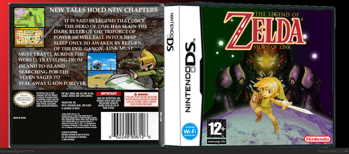 The legend of zelda: the story of link box cover