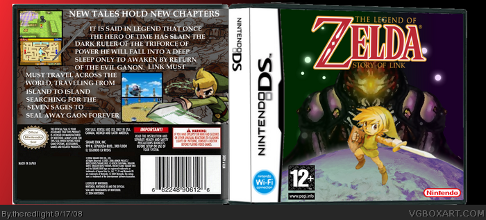 The legend of zelda: the story of link box art cover