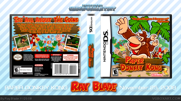 Paper Donkey Kong box art cover