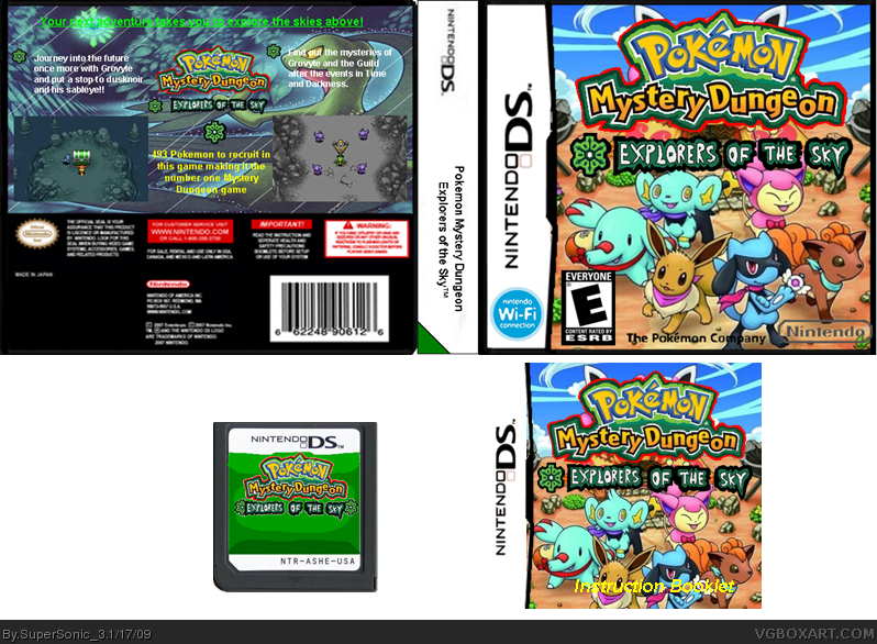Pokemon Mystery Dungeon - Explorers of the Sky box cover