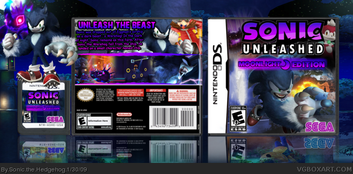 Sonic Unleashed Moonlight Edition box art cover