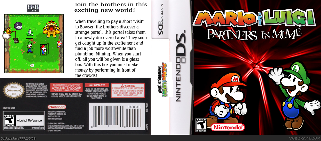 Mario & Luigi: Partners in Mime box cover