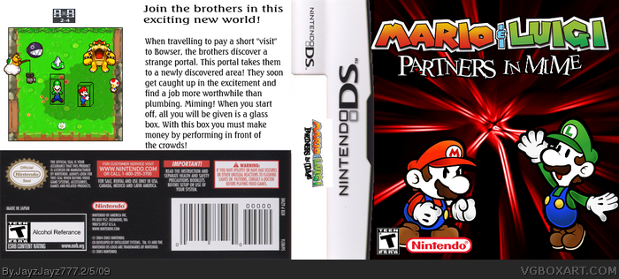 Mario & Luigi: Partners in Mime box art cover
