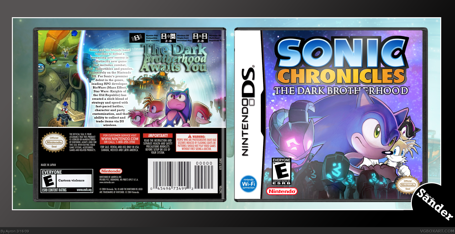 Sonic Chronicles: The Dark Brotherhood box cover
