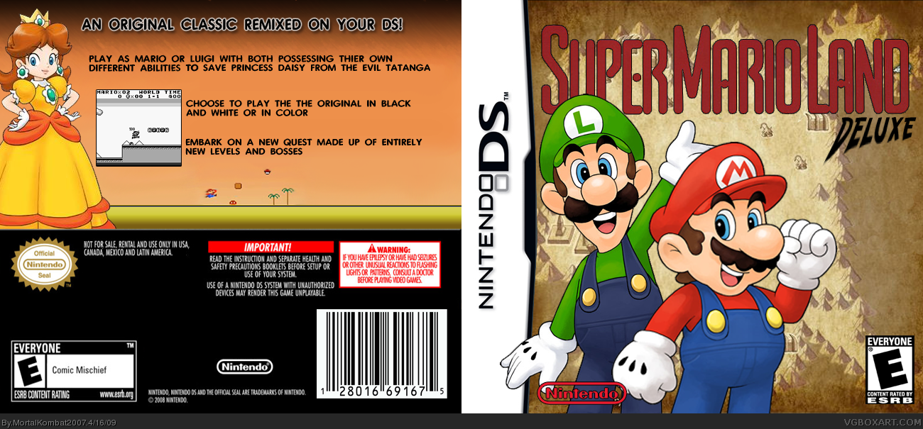 Super Mario Land DS box cover