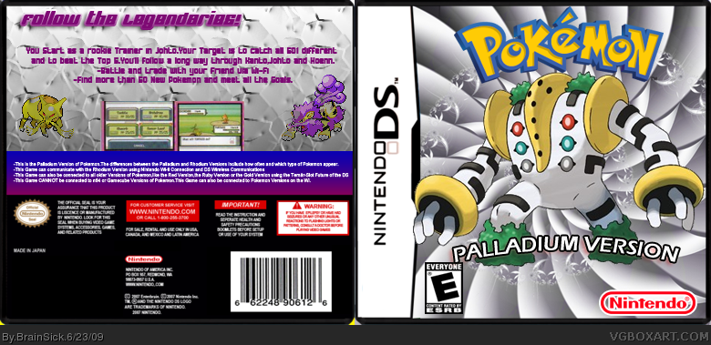 Pokemon Palladium Version box cover