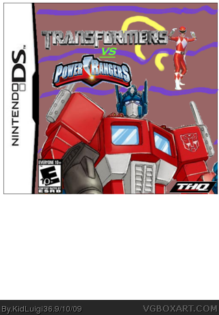 Transformers vs Power Rangers box cover