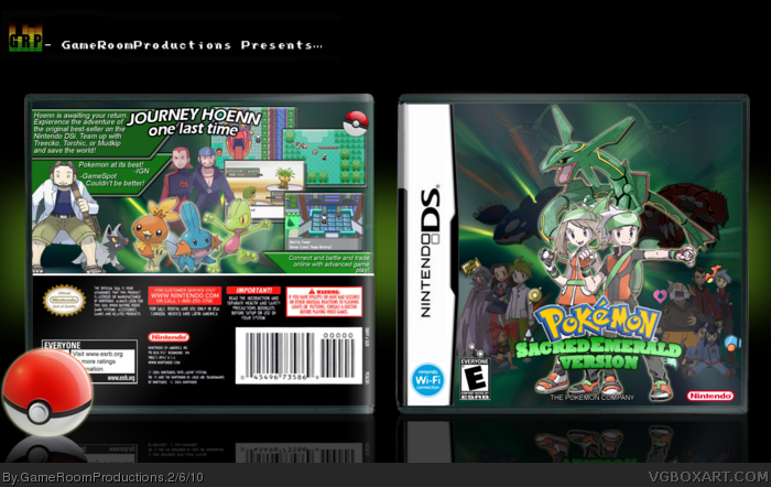 Pokemon Sacred Emerald Version box art cover