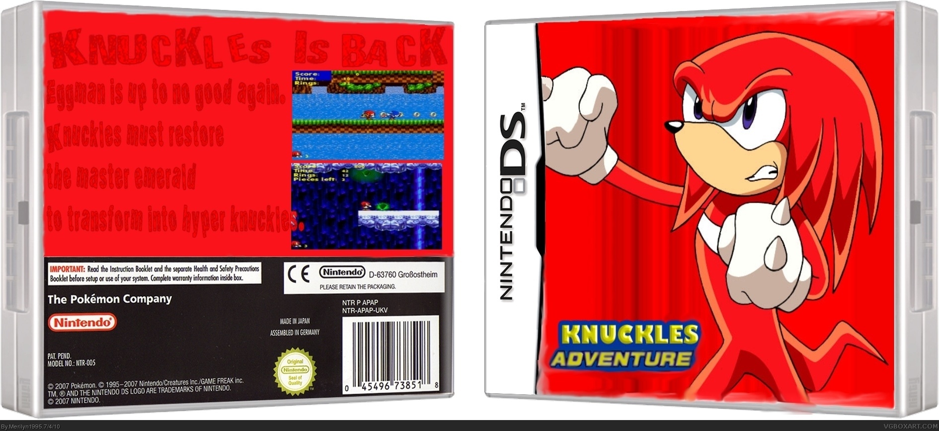 Knuckles adventure box cover
