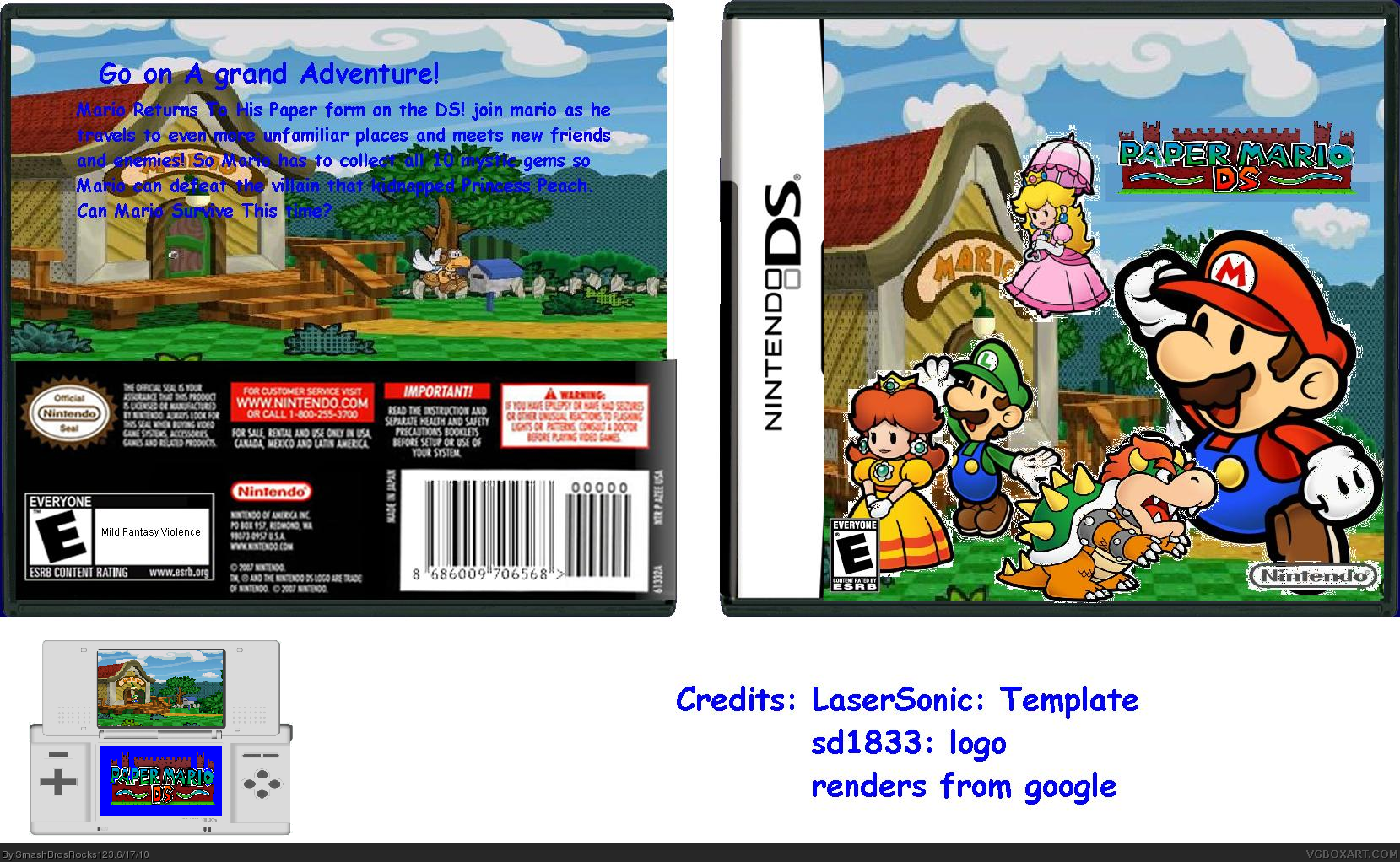 Paper Mario DS box cover