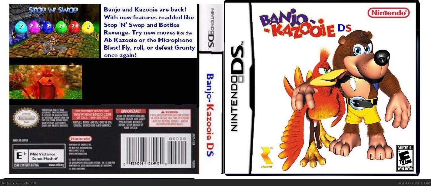 Banjo-Kazooie DS box cover