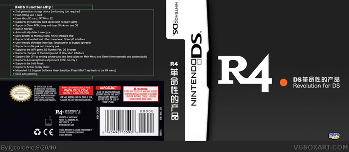 R4: Revolution for DS (NDSL/NDS) box art cover