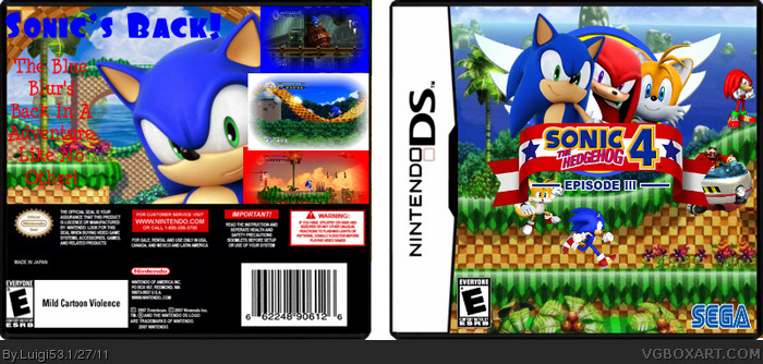 Sonic The Hedgehog 4 Episode 3 box art cover