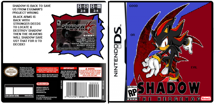 Shadow the hedgehog ds(this all i got so far) box art cover