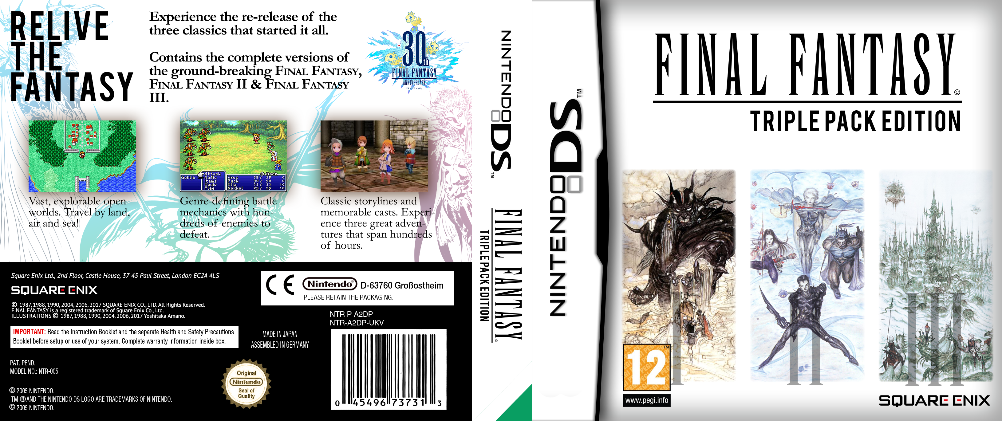 Final Fantasy 1 2 & 3 Triple Pack box cover