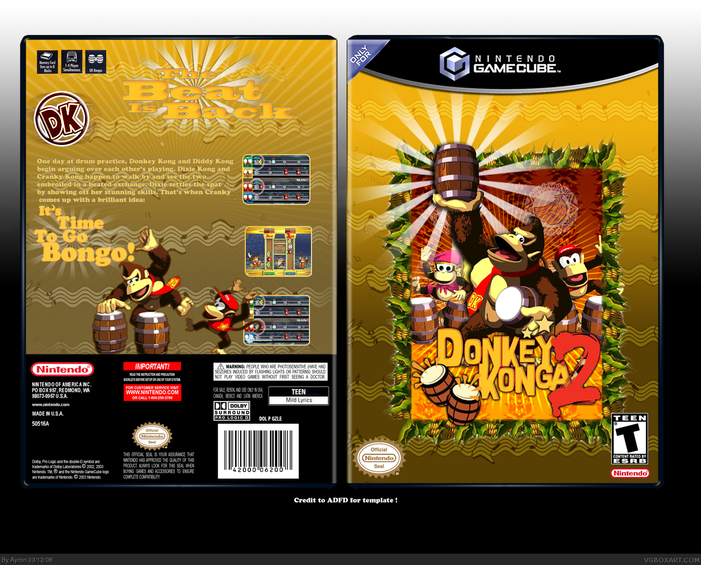 Donkey Konga 2 box cover