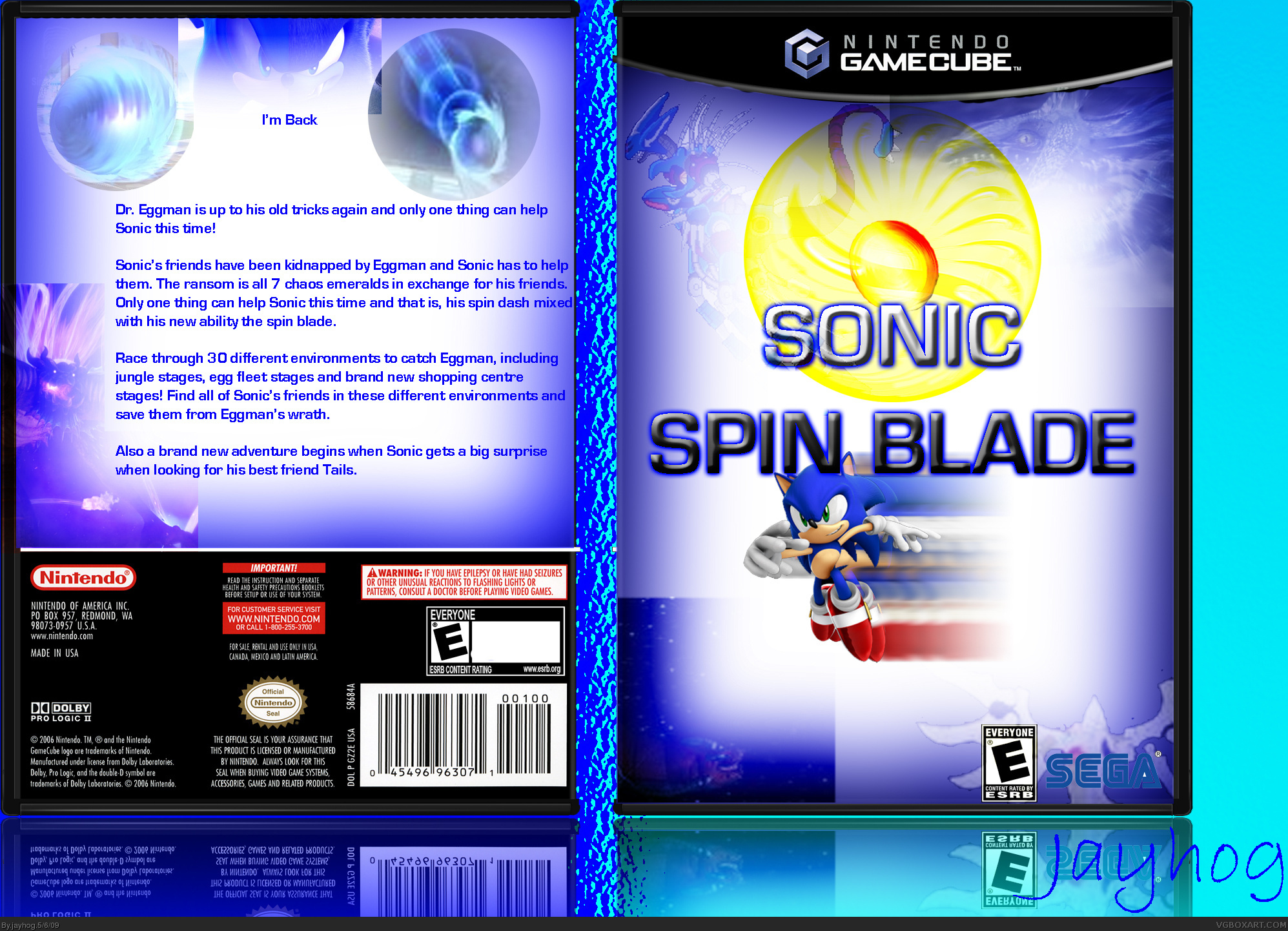Sonic Spin Blade box cover