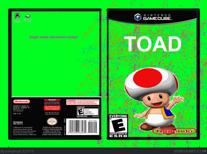 Toad box art cover