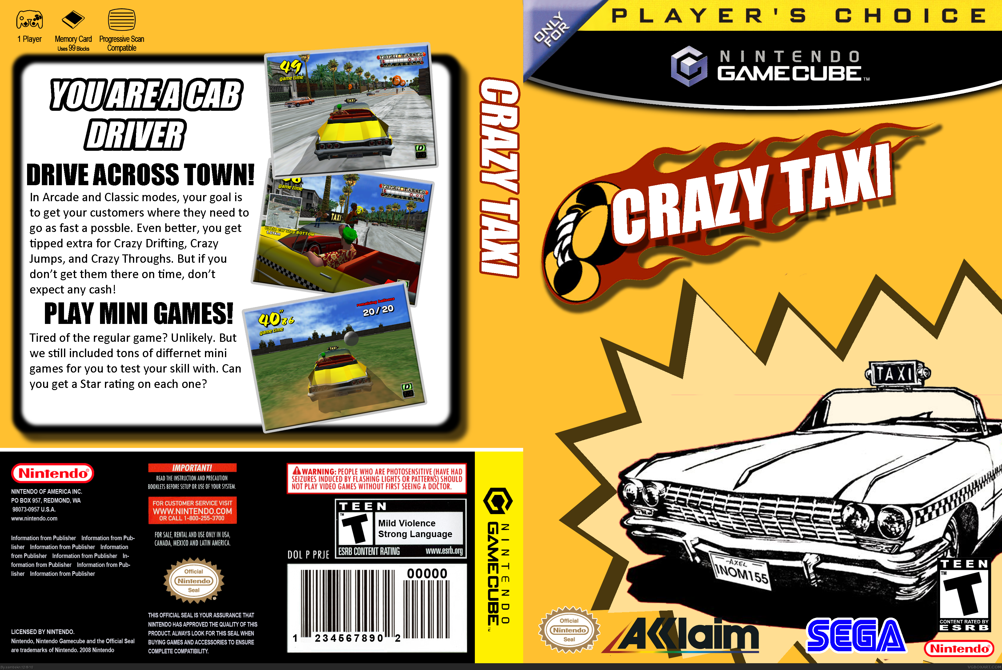 Crazy Taxi box cover