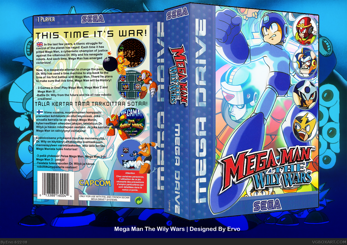 Mega Man The Wily Wars box cover
