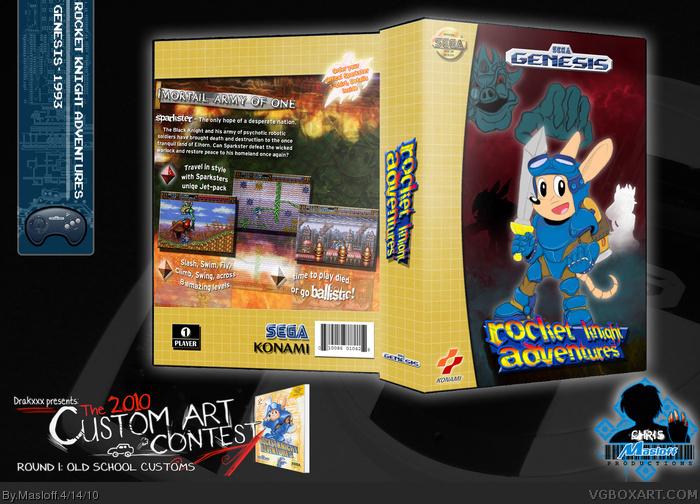 Rocket Knight Adventures box art cover