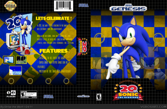 Sonic 20th Anniversary box art cover