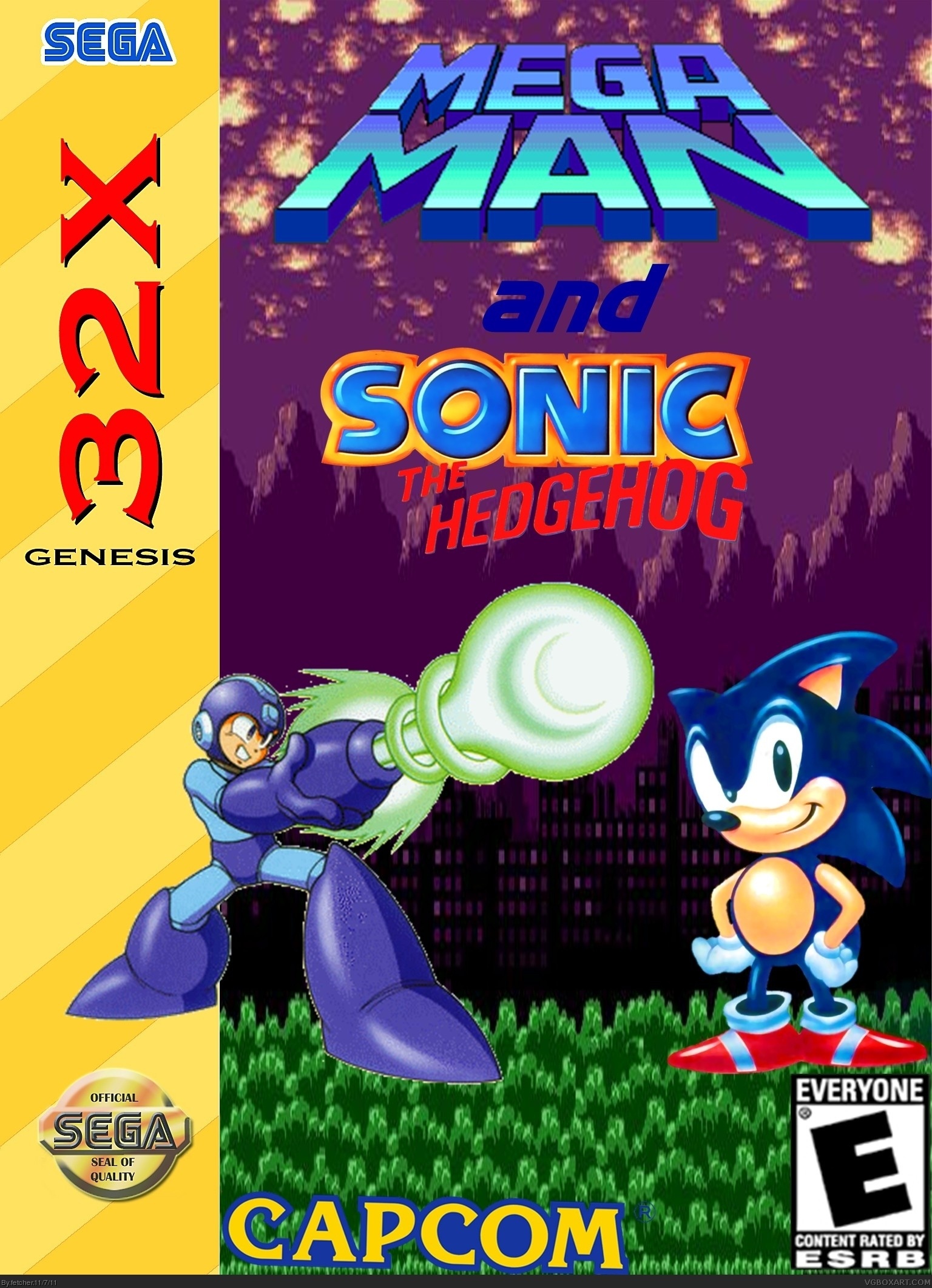 Mega Man and Sonic the Hedgehog (32X) box cover
