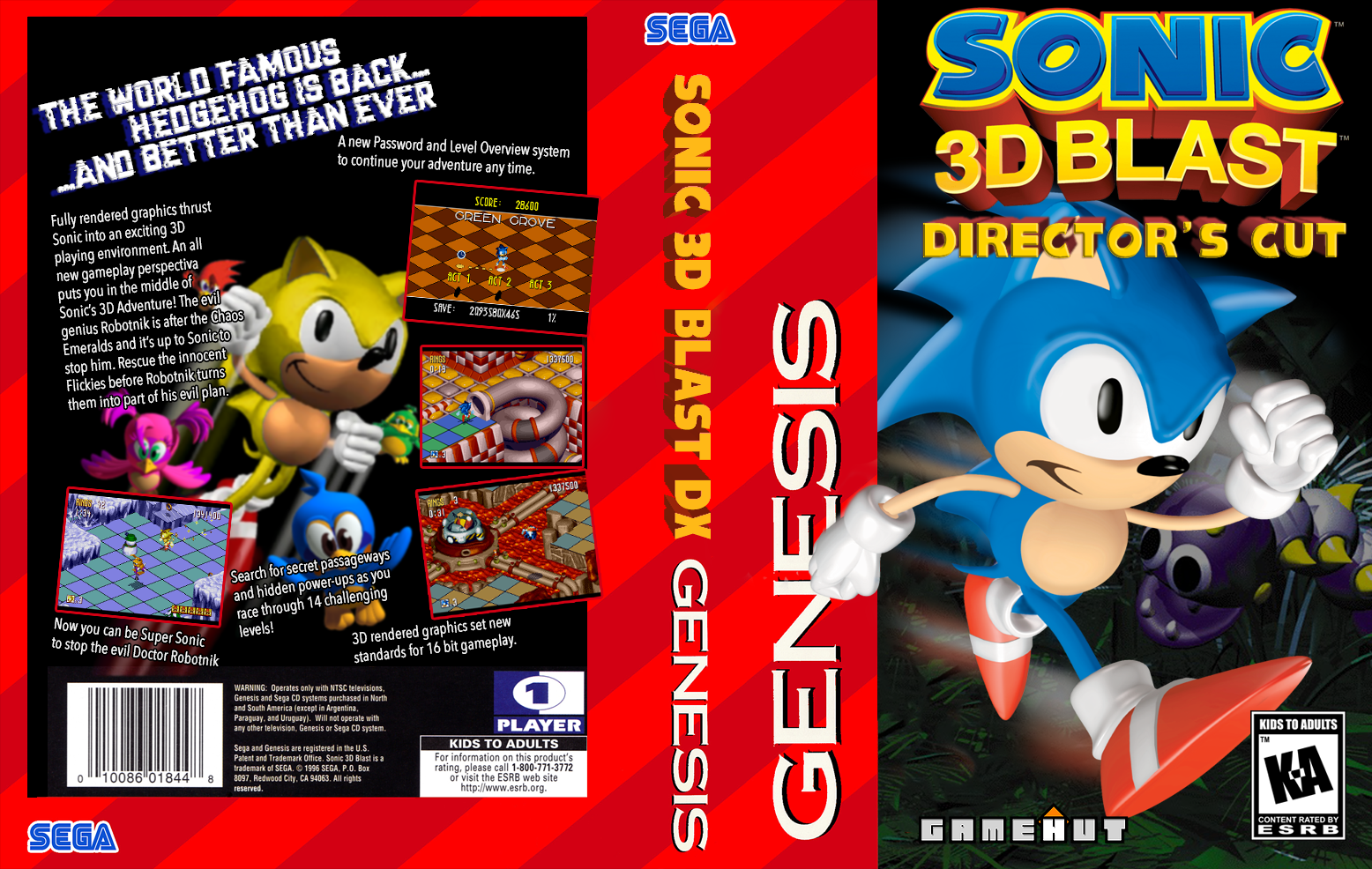 Sonic 3D Blast Director's Cut US V2 box cover