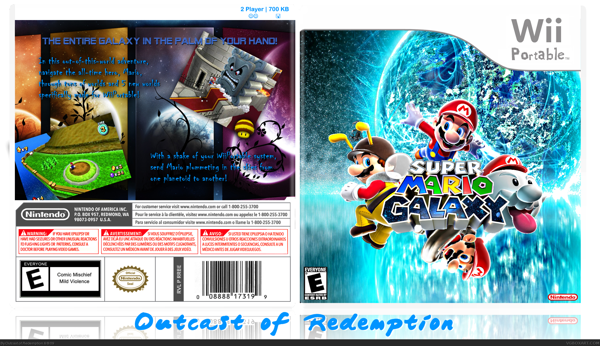 Super Mario Galaxy (WiiPortable) box cover