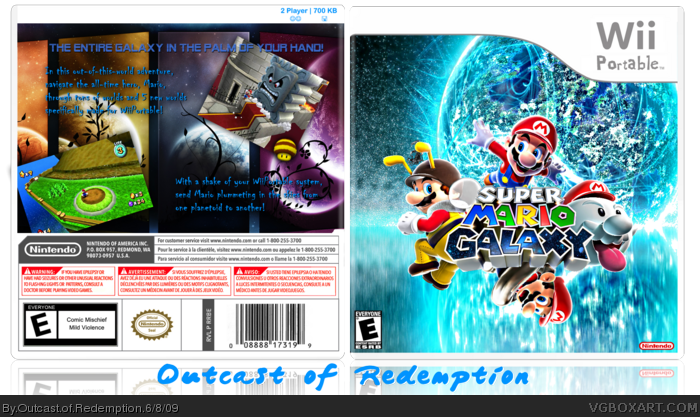 Super Mario Galaxy (WiiPortable) box art cover