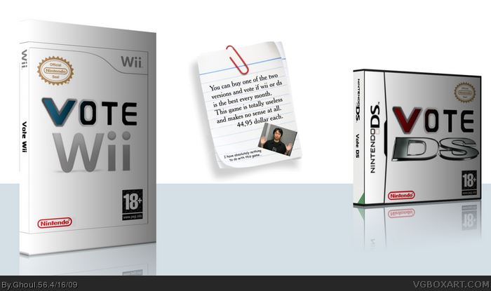 Vote Wii & DS box art cover
