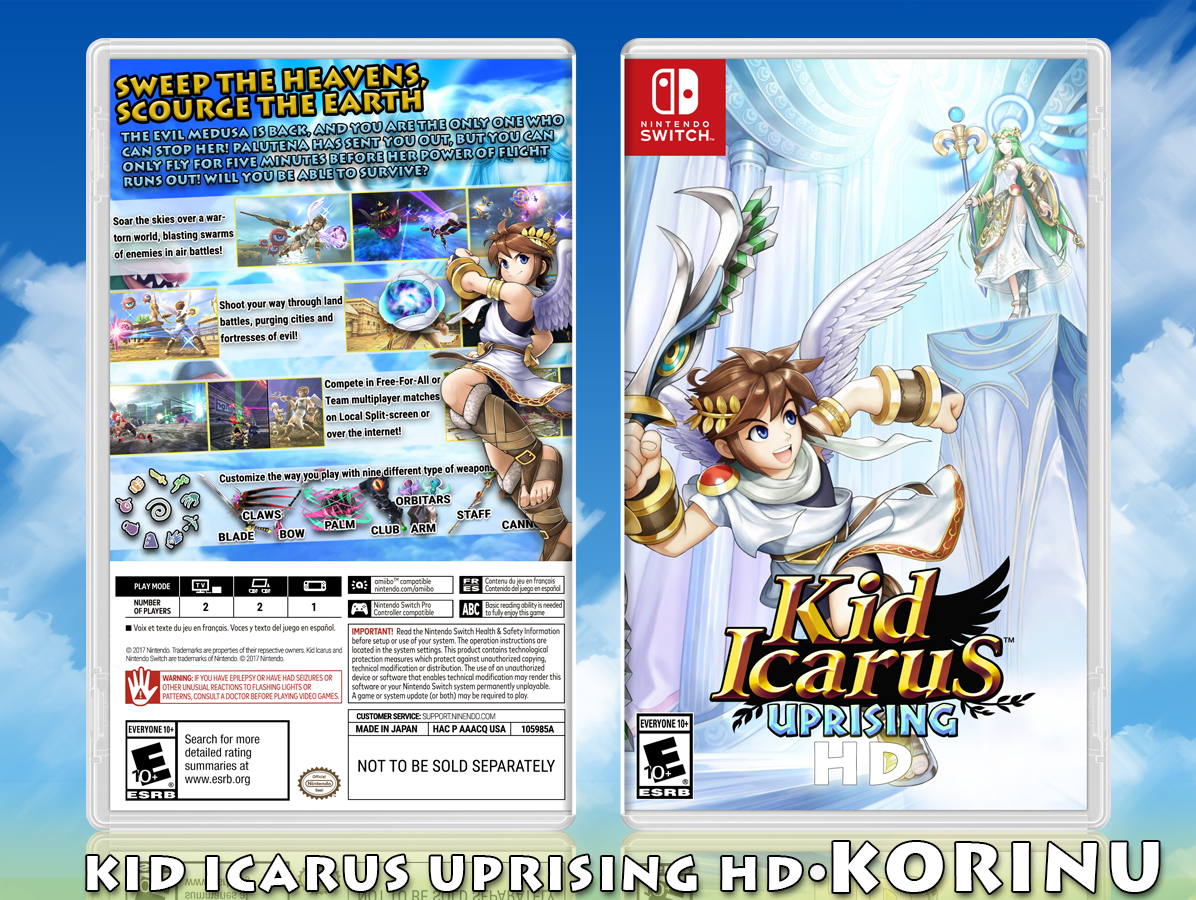 Kid Icarus Uprising HD box cover