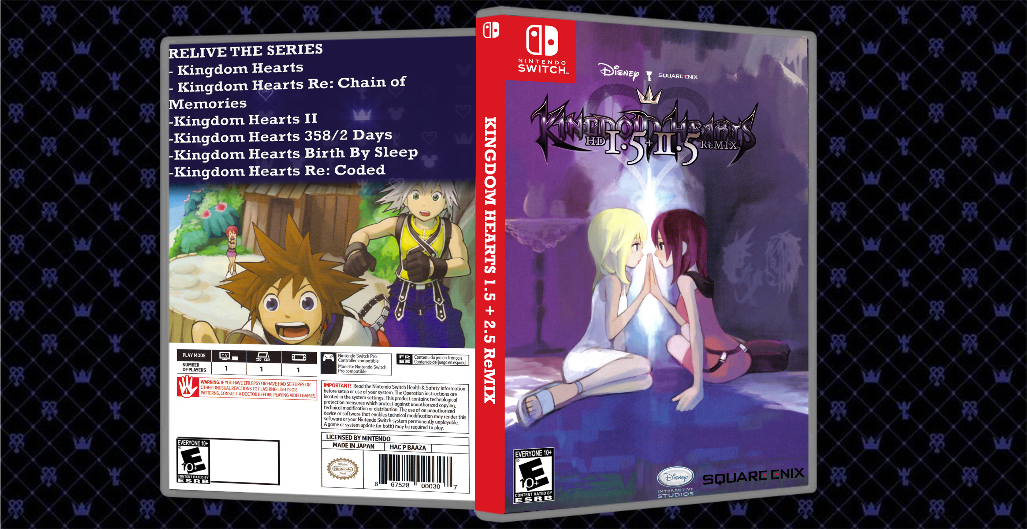 Kingdom Hearts: 1.5 + 2.5 HD ReMix Switch box cover