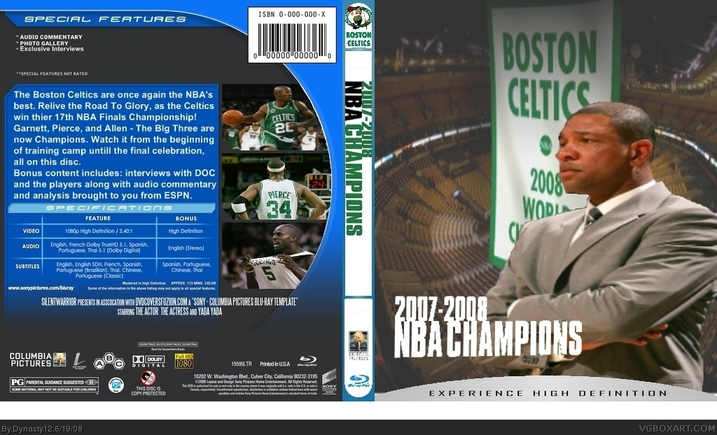 2007 - 2008 NBA Champions - Boston Celtics box cover