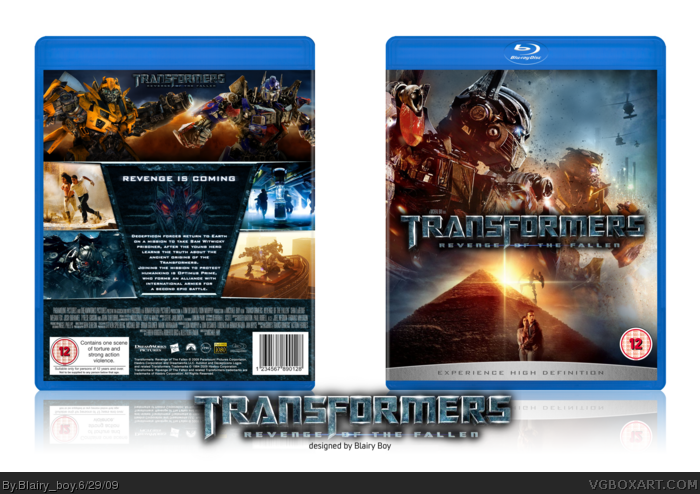 Transformers: Revenge of the Fallen box art cover