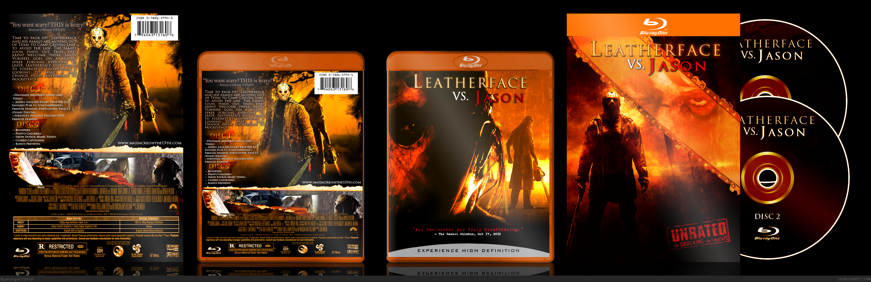 Leatherface vs. Jason box cover