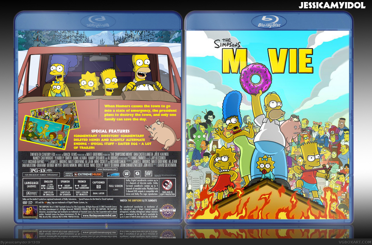 The Simpsons Movie box cover